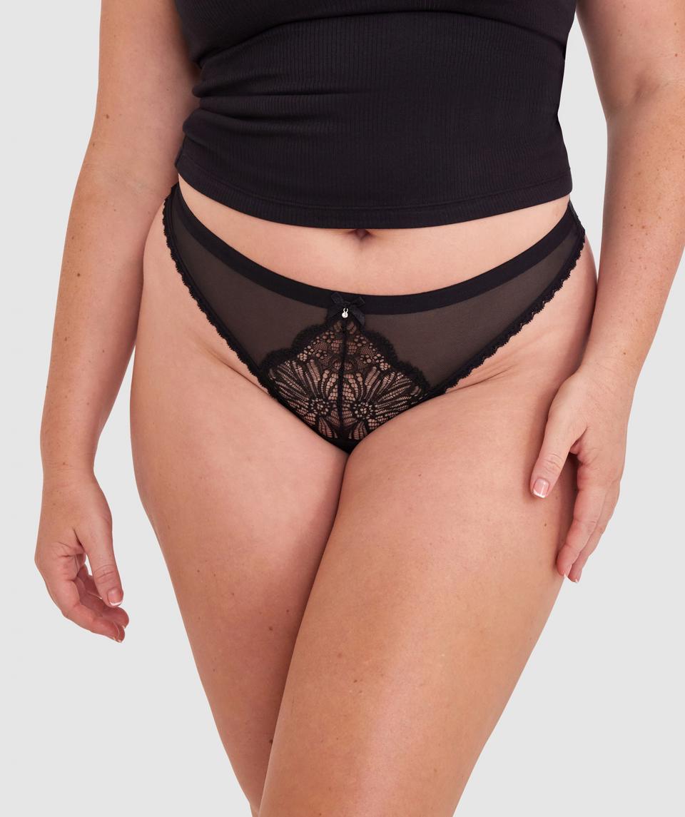 Susannah V String - Black