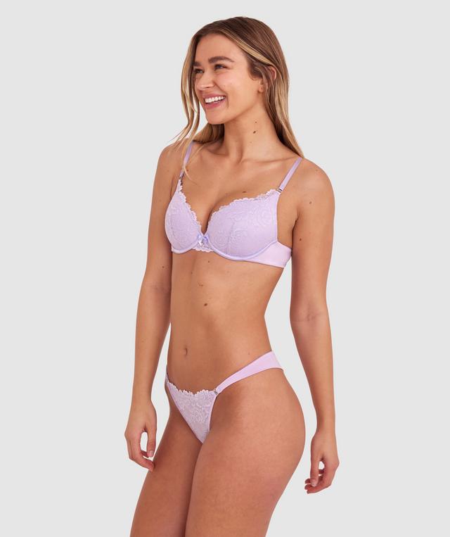 Bethany Essentials Contour Plunge Bra - Purple