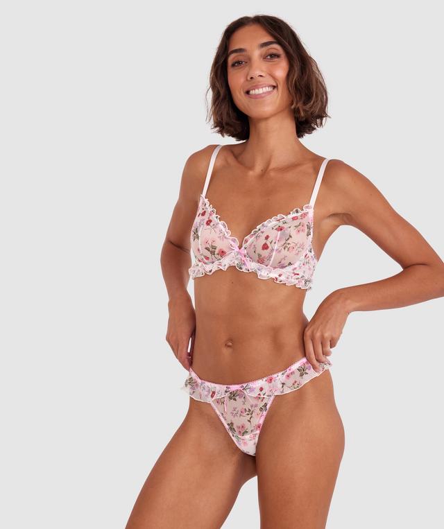 Mia Underwire Bra - Ivory Floral Print