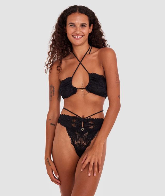 Solana Bandeau Bralette - Black
