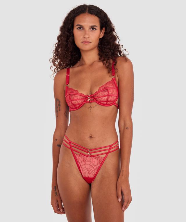 Night Games Foxi Underwire & String Set - Red