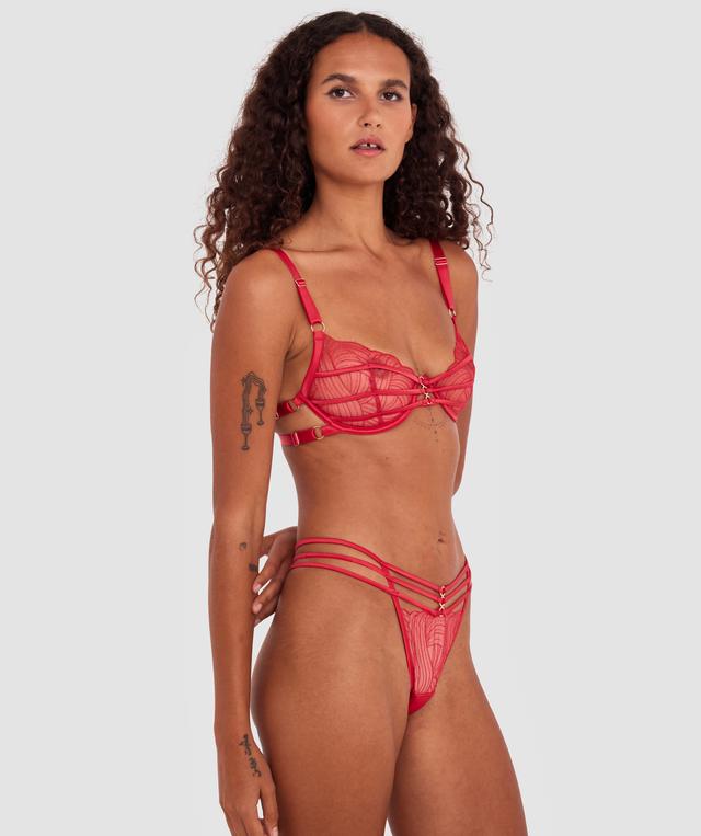 Night Games Foxi Underwire & String Set - Red