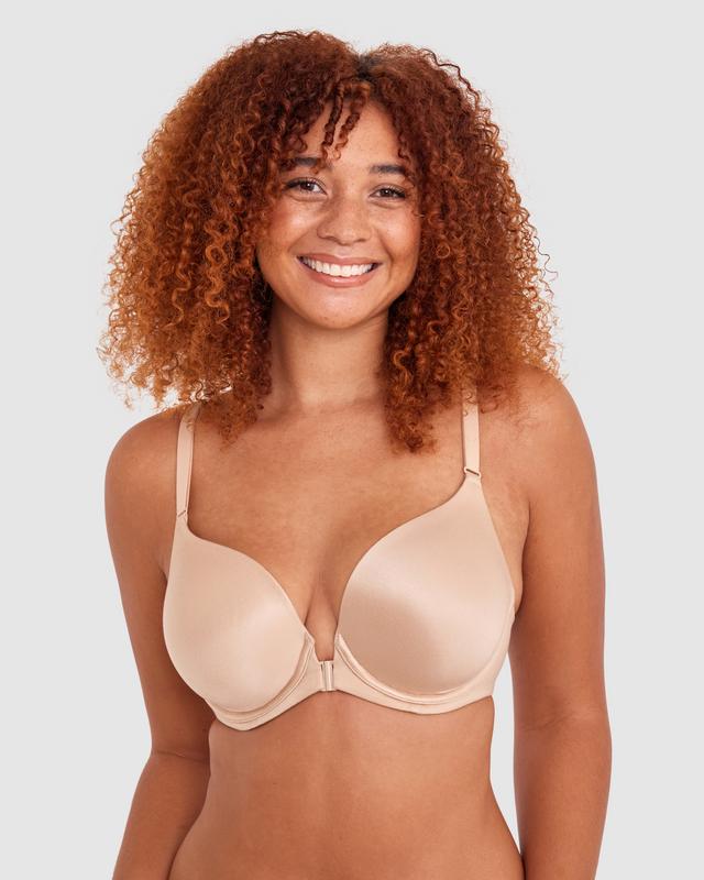 Body Bliss Front Closure Full Cup Bra - Nude 2