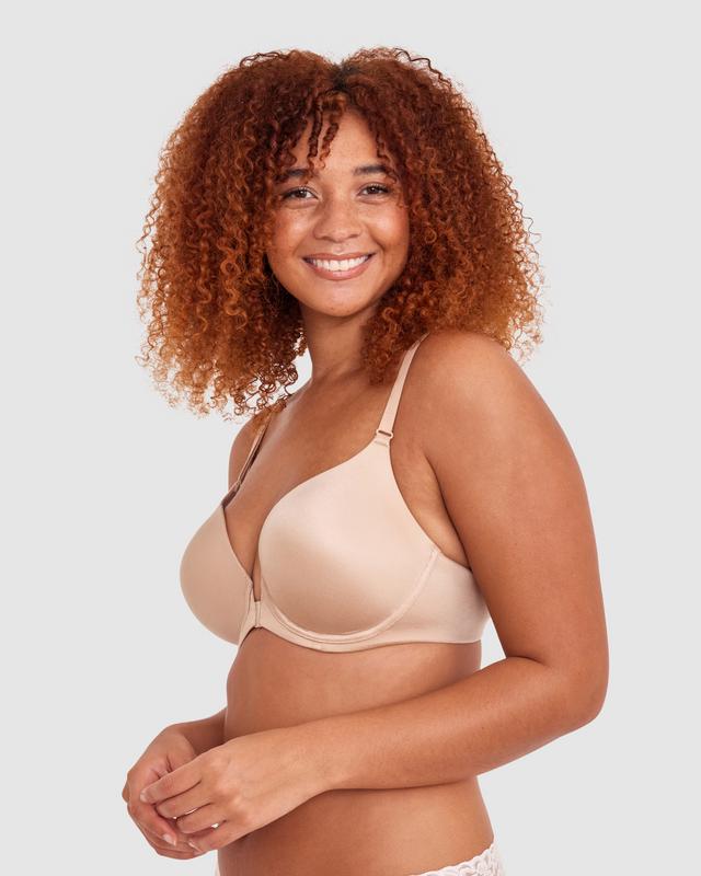 Body Bliss Front Closure Full Cup Bra - Nude 2
