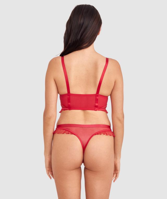 Night Games Deja Vu Push Up Corset - Red
