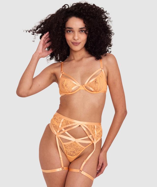 Night Games Peachy Cheeks Suspender - Orange