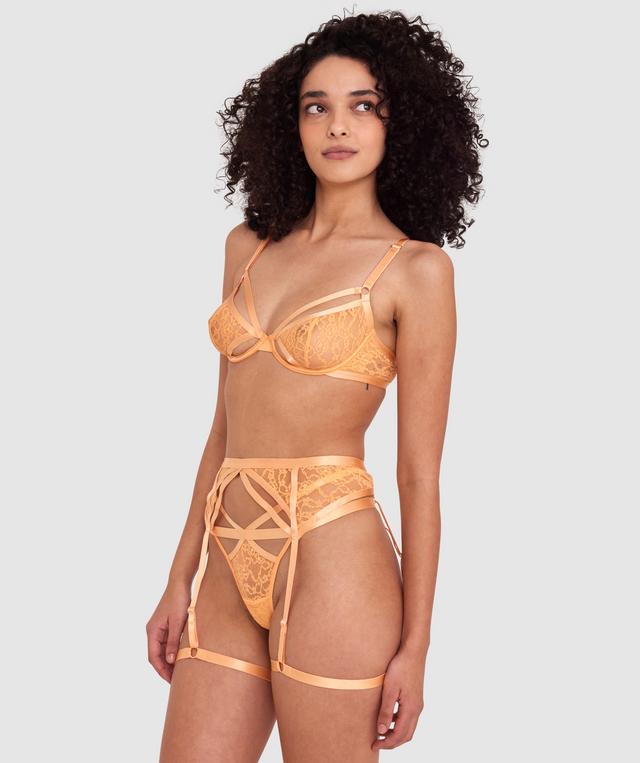 Night Games Peachy Cheeks Suspender - Orange