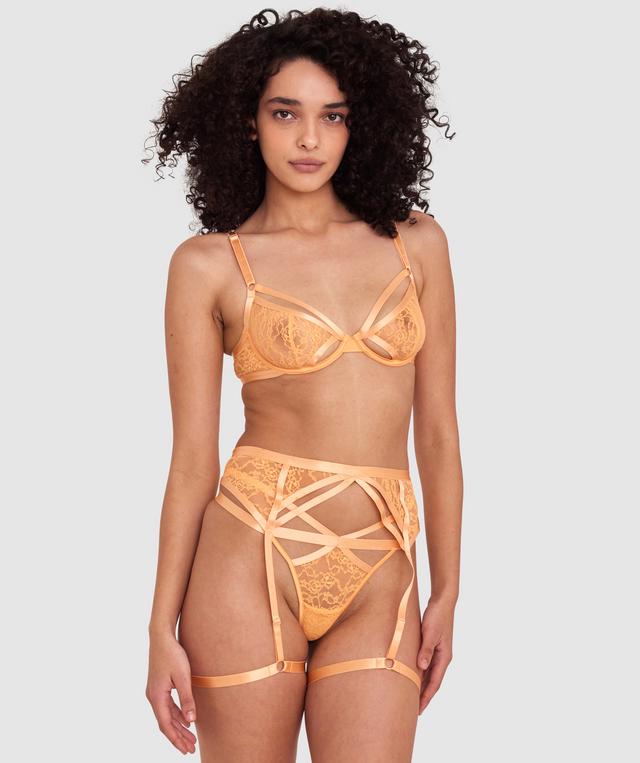 Night Games Peachy Cheeks Suspender - Orange
