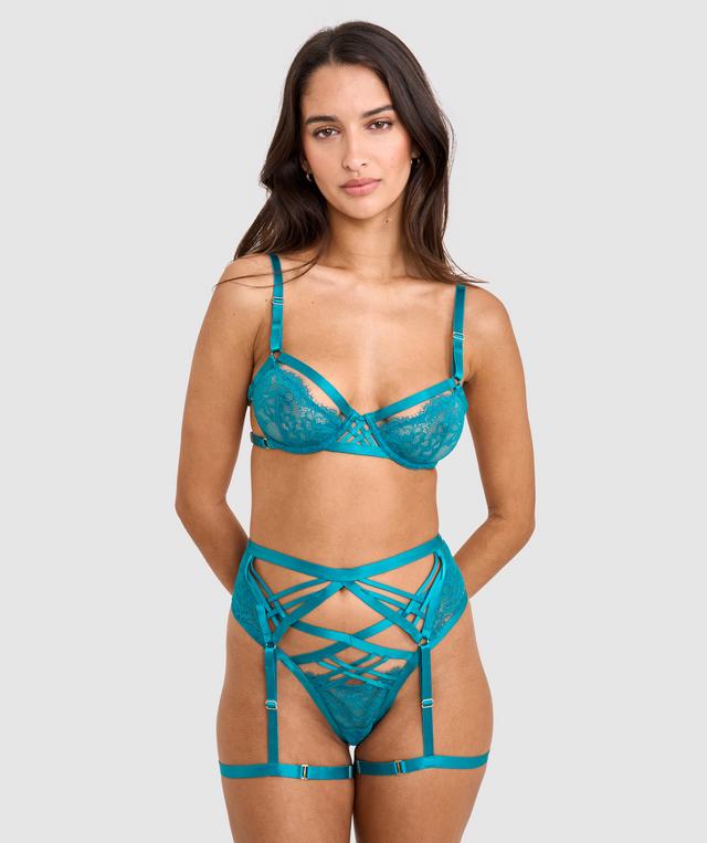 Night Games Playful Suspender - Dark Green