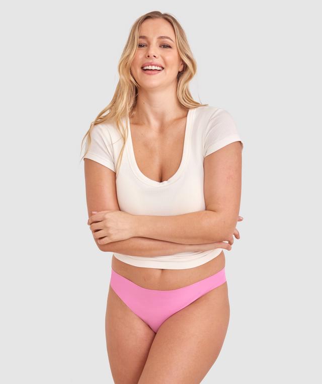 Smooth Comfort Cotton Brazilian Knicker - Pink