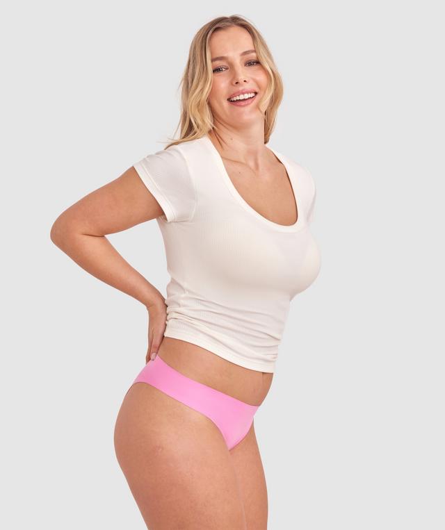 Smooth Comfort Cotton Brazilian Knicker - Pink