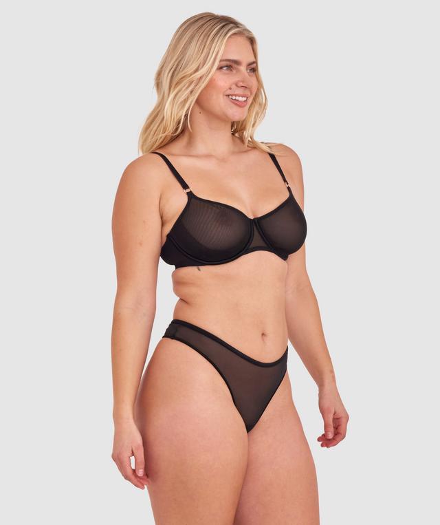 Sexy Basics High Leg G String - Black