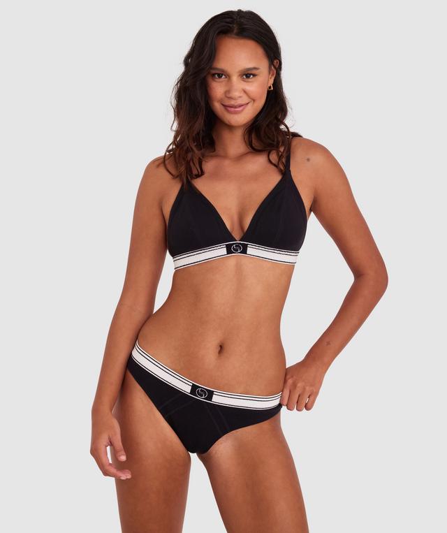 Time Out High Leg Brazilian Knicker - Black