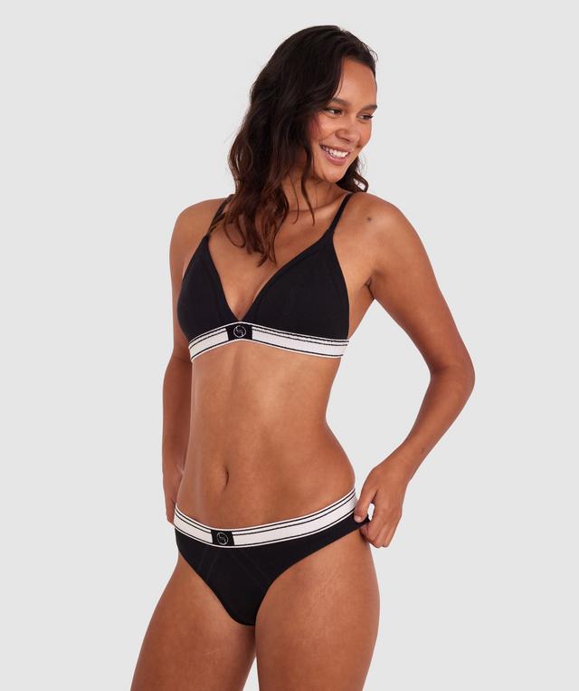 Time Out High Leg Brazilian Knicker - Black