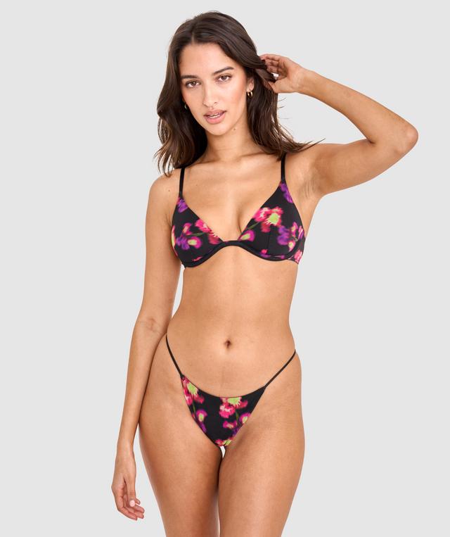 Made for Mesh High Leg G String - Floral Print