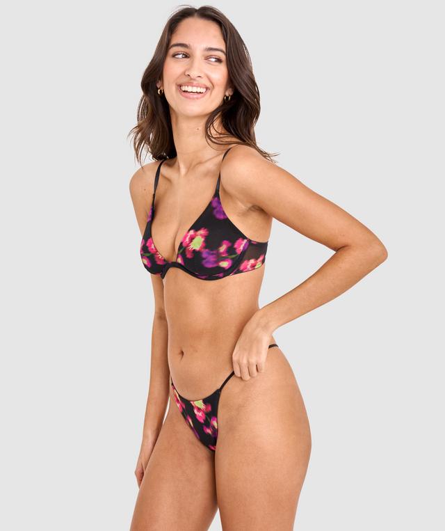 Made for Mesh High Leg G String - Floral Print