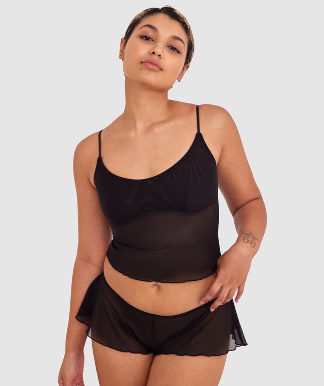 Made for Mesh French Knicker - Black