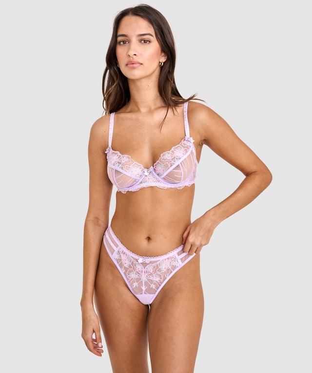 Enchanted Leilani High Leg Brazilian Knicker - Purple