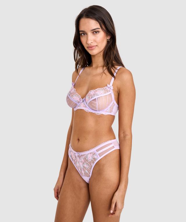 Enchanted Leilani High Leg Brazilian Knicker - Purple