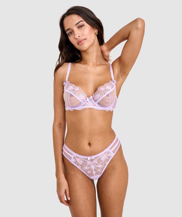 Enchanted Leilani High Leg Brazilian Knicker - Purple