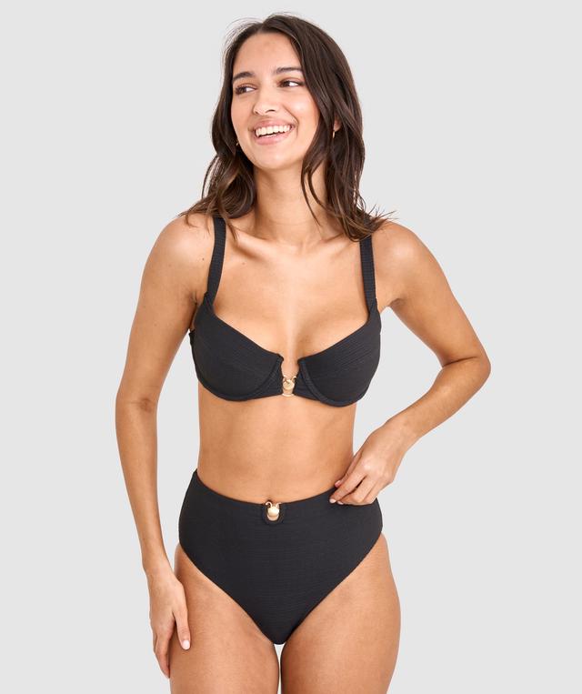 Athena Push Up Bikini Top - Black