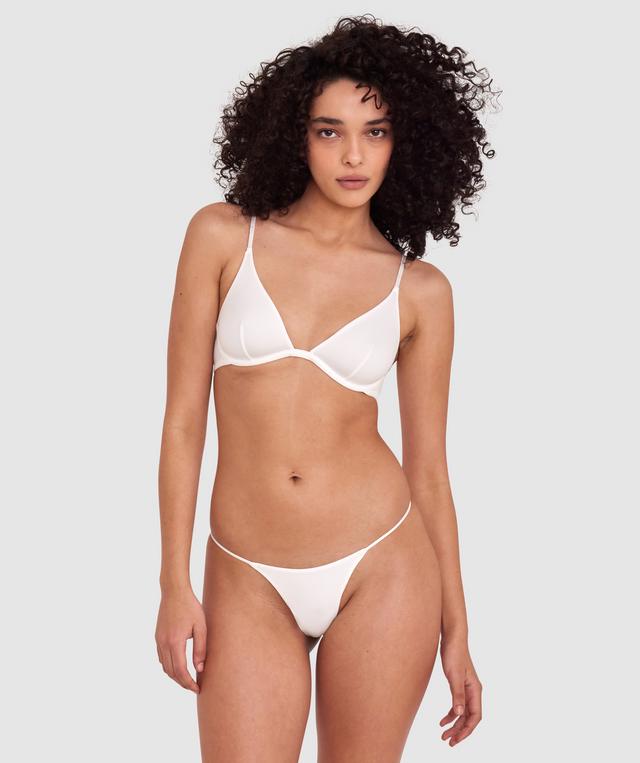 Made for Micro High Leg G String - Ivory