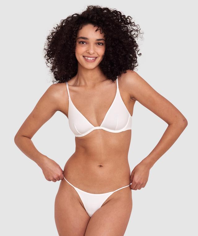 Made for Micro High Leg G String - Ivory
