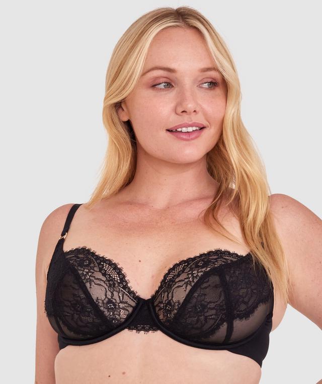 Sexy Basics Lace Underwire Bra - Black