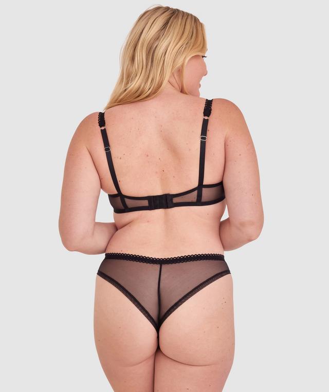 Enchanted Sisu High Leg Brazilian Knicker - Black