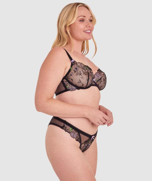 Enchanted Sisu High Leg Brazilian Knicker - Black