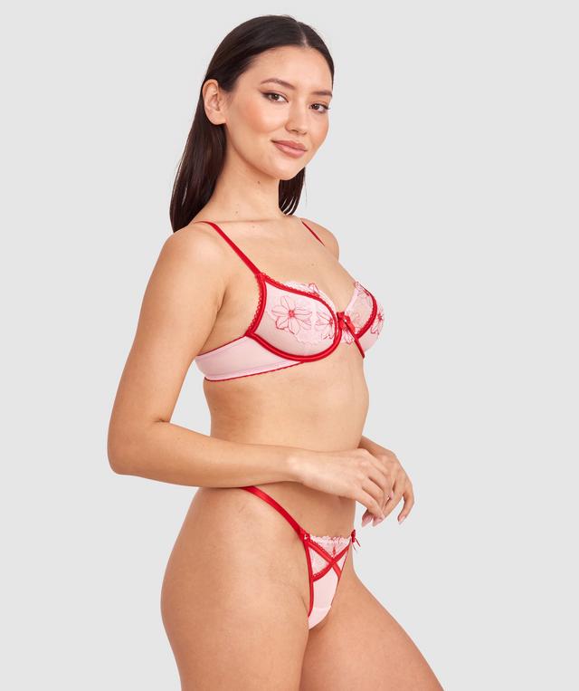Kelsey High Leg String - Light Pink