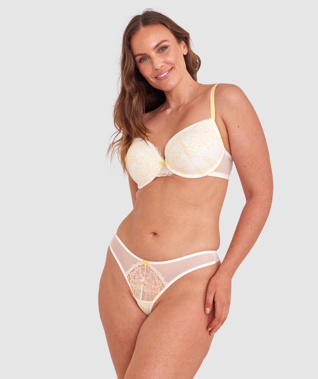 Dana High Leg G String - Ivory