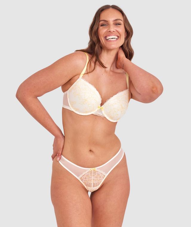 Dana High Leg G String - Ivory