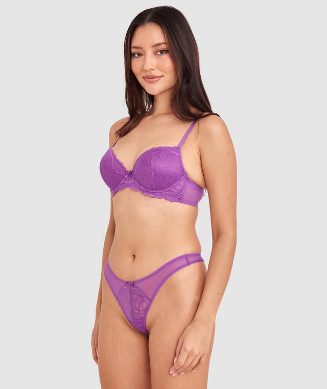 Dana High Leg G String - Purple