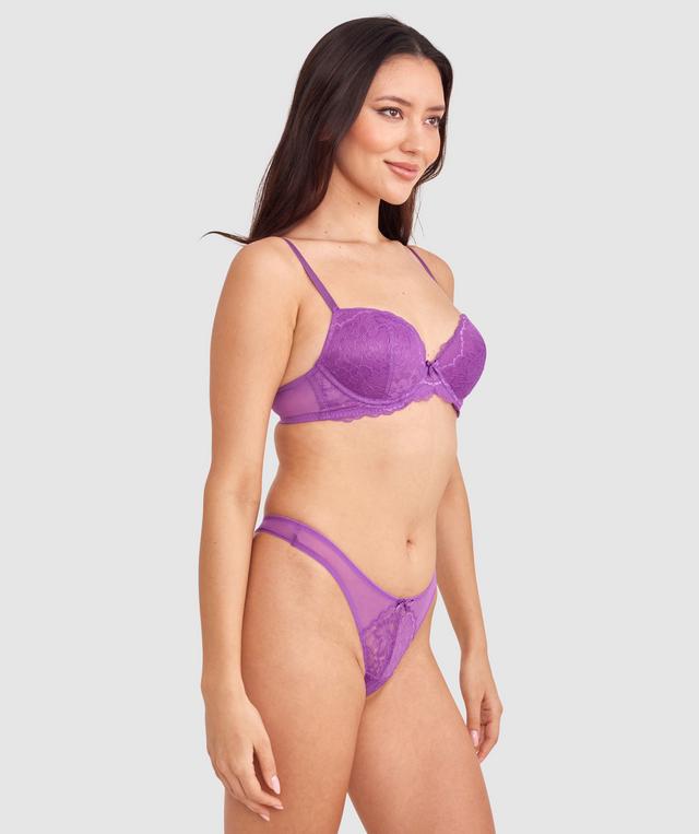 Dana High Leg G String - Purple