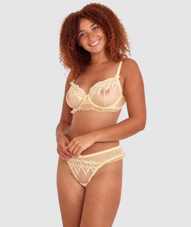 Enchanted Kinko Unlined Plunge Bra - Light Yellow