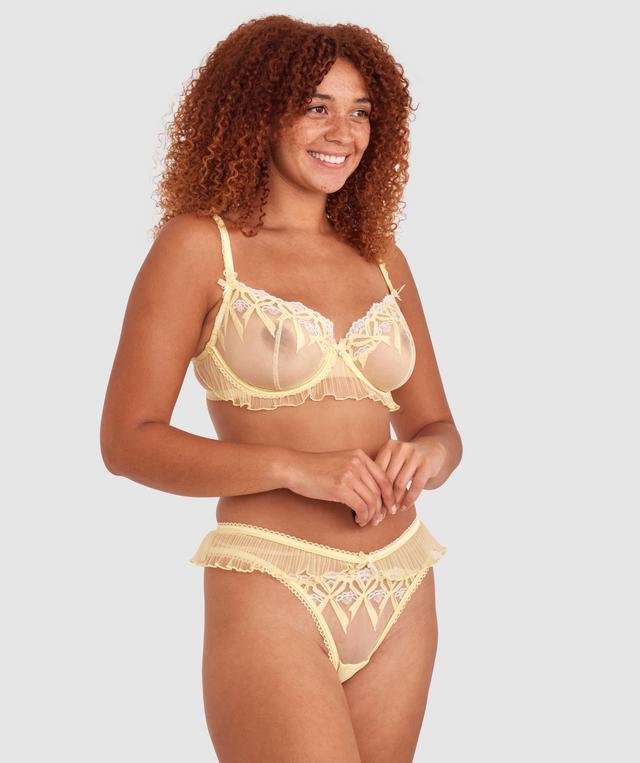 Enchanted Kinko Unlined Plunge Bra - Light Yellow