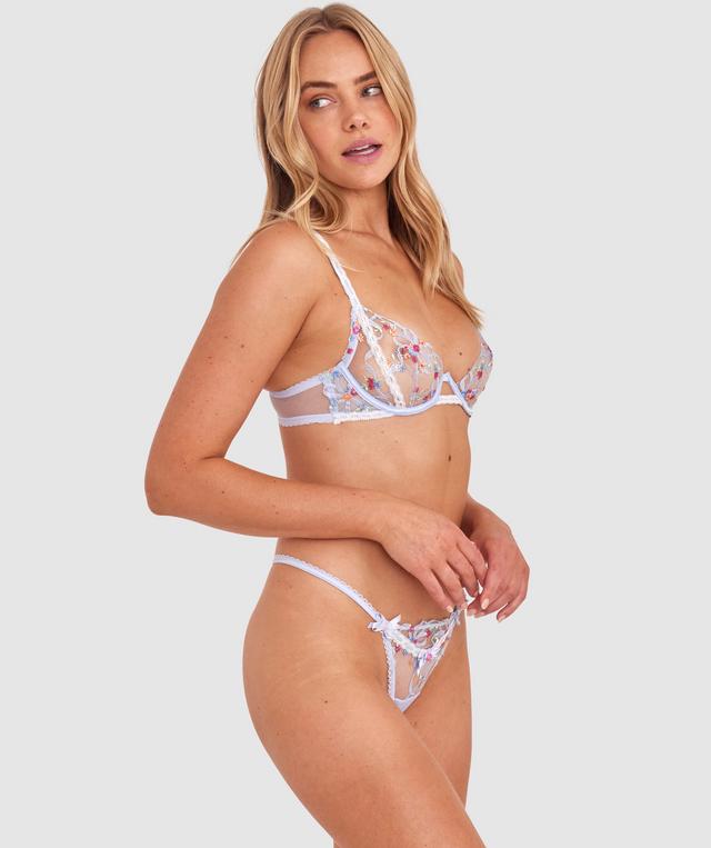 Enchanted Binding Love High Leg String - Sky Blue