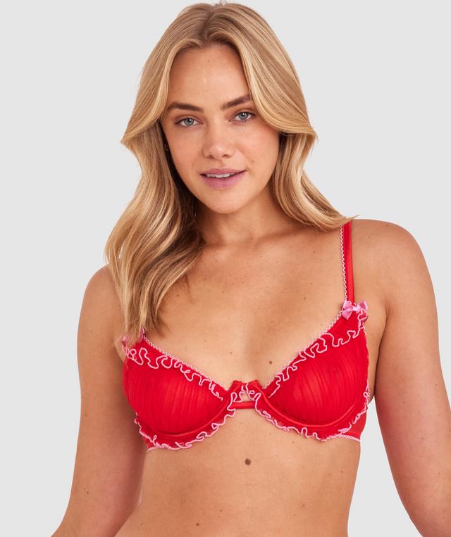 Kristina Unlined & String Set - Dark Red