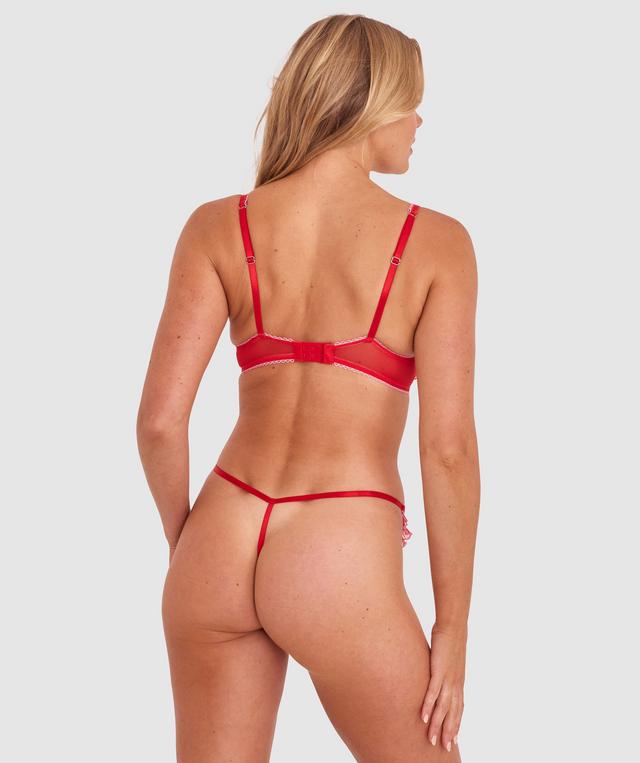 Kristina Unlined & String Set - Dark Red