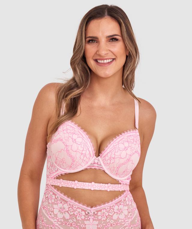 Caroline Push Up Bodysuit - Light Pink