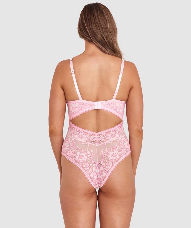 Caroline Push Up Bodysuit - Light Pink
