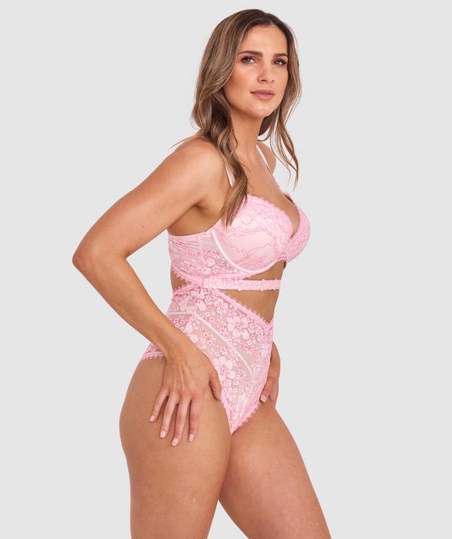 Caroline Push Up Bodysuit - Light Pink