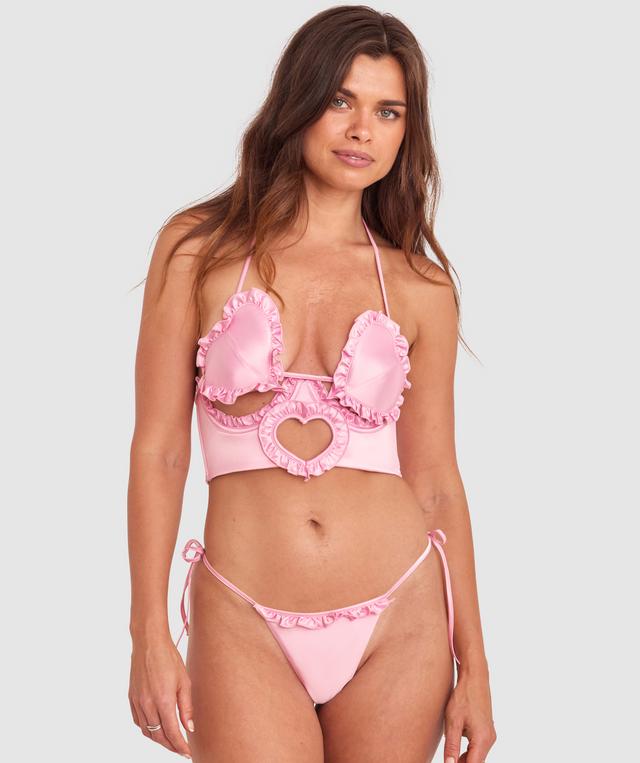 Night Games Heart To Get Underbust Corset - Light Pink