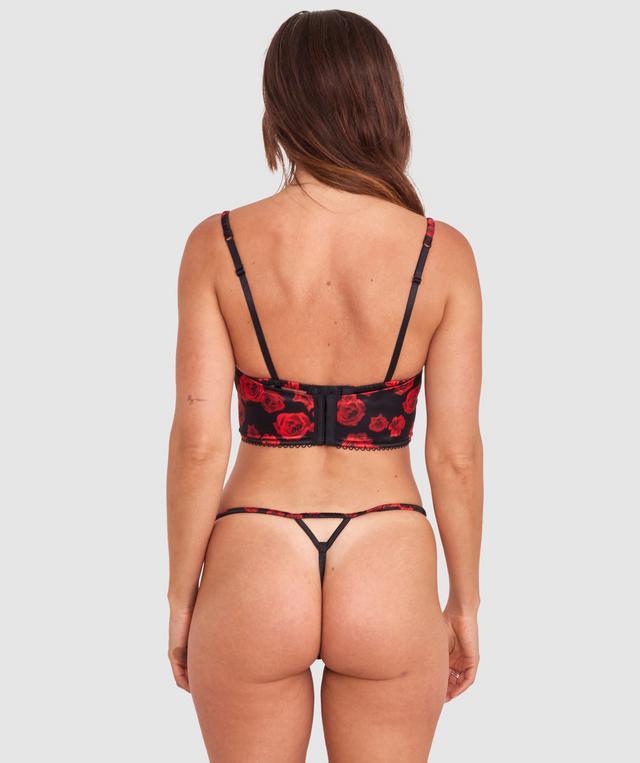 Night Games Rose Among Thorns Underbust Corset - Black