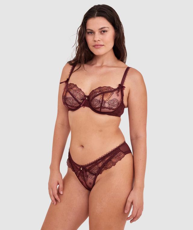 Enchanted Ode To Love High Leg Brazilian Knicker-Berry