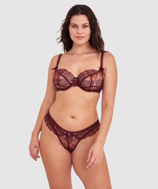 Enchanted Ode To Love High Leg Brazilian Knicker-Berry