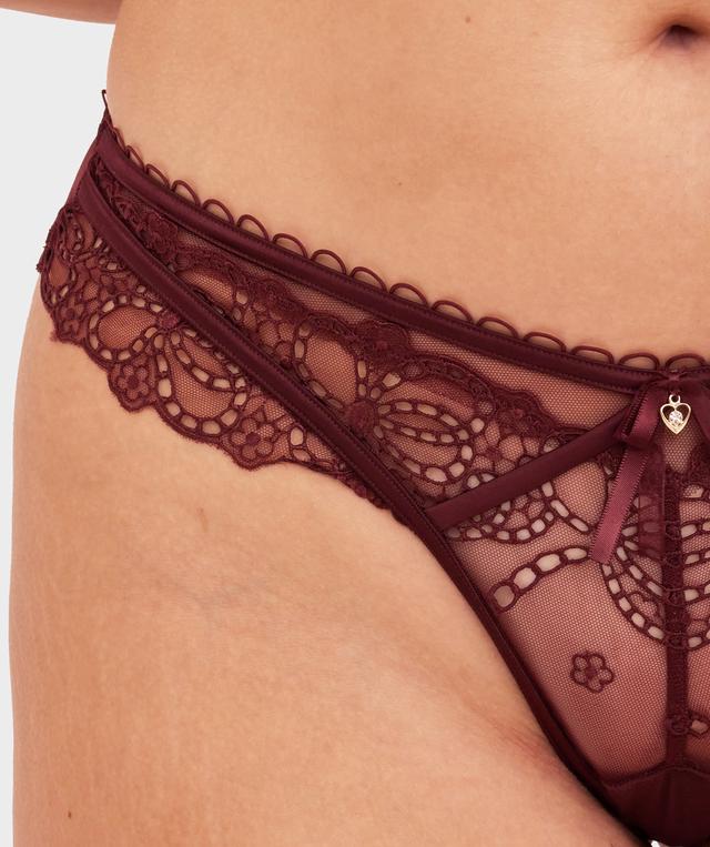 Enchanted Ode To Love High Leg Brazilian Knicker-Berry
