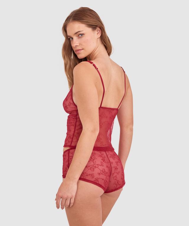 Night Games Fainthearted Mid Rise Shortie - Berry