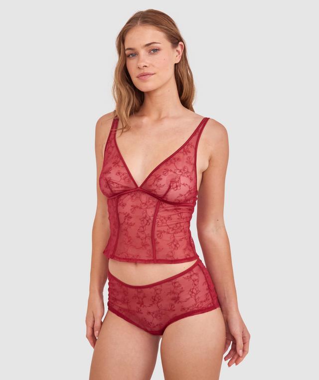 Night Games Fainthearted Mid Rise Shortie - Berry